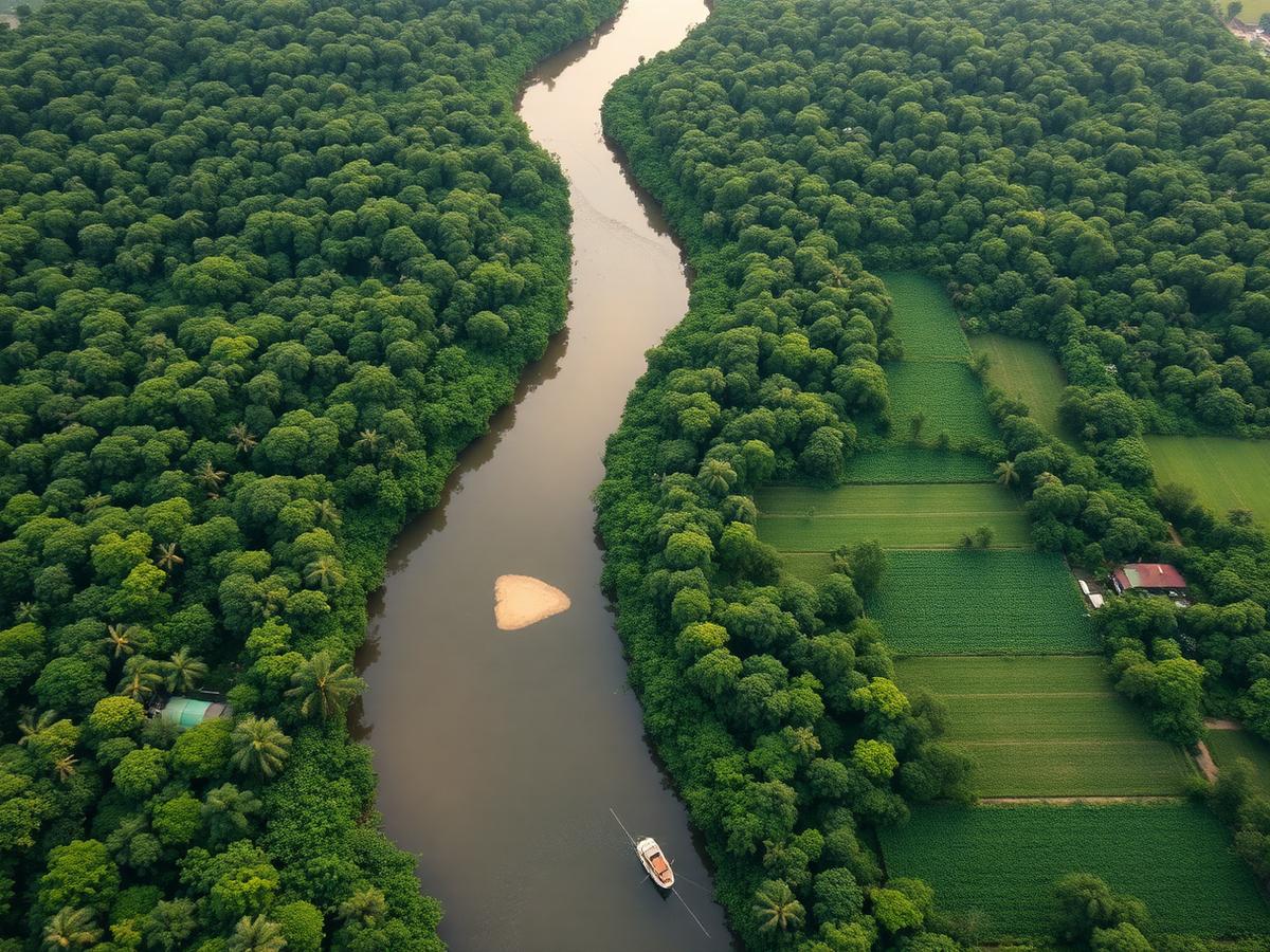 Paisagem brasileira vista do alto